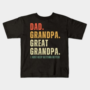 Funny Dad Grandpa Great Grandpa Retro Fathers Day Kids T-Shirt